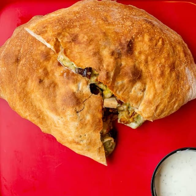 Chicken & Pesto Calzone.